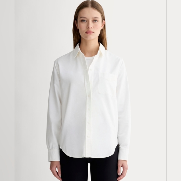 Everlane Shirt Womens White The Relaxed Oxford Japanese Must Have